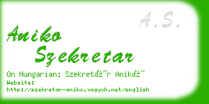 aniko szekretar business card